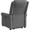 Zvedací masážní polohovací křeslo textil [3303325] (Barva Tmavě šedá)