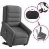 Zvedací masážní polohovací křeslo textil [3303325] (Barva Tmavě šedá)