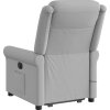 Elektrické zvedací masážní polohovací křeslo textil [3303344] (Barva Světle šedá)