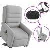 Elektrické zvedací masážní polohovací křeslo textil [3303344] (Barva Světle šedá)