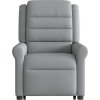 Elektrické zvedací masážní polohovací křeslo textil [3303344] (Barva Světle šedá)