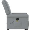 Elektrické zvedací masážní polohovací křeslo textil [3303344] (Barva Světle šedá)