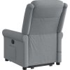 Elektrické zvedací masážní polohovací křeslo textil [3303344] (Barva Světle šedá)