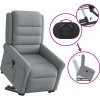 Elektrické zvedací masážní polohovací křeslo textil [3303344] (Barva Světle šedá)