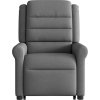 Elektrické zvedací masážní polohovací křeslo textil [3303344] (Barva Světle šedá)