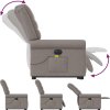 Elektrické zvedací masážní polohovací křeslo textil [3303344] (Barva Světle šedá)
