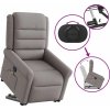 Elektrické zvedací masážní polohovací křeslo textil [3303344] (Barva Světle šedá)