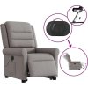 Elektrické zvedací masážní polohovací křeslo textil [3303344] (Barva Světle šedá)