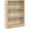 Knihovna 80 x 24 x 109 cm kompozitní dřevo [857839] (Barva Kouřový dub)