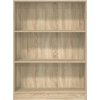 Knihovna 80 x 24 x 109 cm kompozitní dřevo [857839] (Barva Kouřový dub)