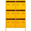 Skříň olivově 68 x 39 x 101,5 cm ocel [851223] (Barva Žlutá)