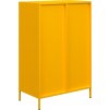 Skříň olivově 68 x 39 x 101,5 cm ocel [851223] (Barva Žlutá)