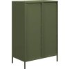 Skříň olivově 68 x 39 x 101,5 cm ocel [851223] (Barva Žlutá)