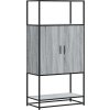 Skříň highboard 68 x 35 x 139 cm kompozitní dřevo a kov [849040] (Barva dub sonoma)