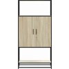 Skříň highboard 68 x 35 x 139 cm kompozitní dřevo a kov [849040] (Barva dub sonoma)