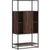 Skříň highboard 68 x 35 x 139 cm kompozitní dřevo a kov [849040] (Barva dub sonoma)
