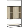 Skříň highboard 68 x 35 x 139 cm kompozitní dřevo a kov [849040] (Barva dub sonoma)