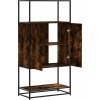 Skříň highboard 68 x 35 x 139 cm kompozitní dřevo a kov [849040] (Barva dub sonoma)