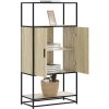 Skříň highboard 68 x 35 x 139 cm kompozitní dřevo a kov [849040] (Barva dub sonoma)