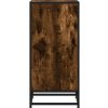 Příborník 35,5 x 35 x 76 cm kompozitní dřevo a kov [848941] (Barva Kouřový dub)