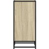 Příborník 35,5 x 35 x 76 cm kompozitní dřevo a kov [848941] (Barva Kouřový dub)