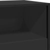 Příborník 68 x 35 x 76 cm kompozitní dřevo [848999] (Barva Černá)