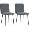 Jídelní židle 2 ks samet [4101058] (Barva Tmavě šedá)