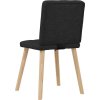 Jídelní židle 2 ks textil [4101070] (Barva Černá)