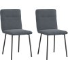 Jídelní židle 2 ks samet [4101210] (Barva Tmavě šedá)