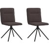 Jídelní židle 2 ks textil [4101234] (Barva Černá)