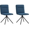 Jídelní židle 2 ks textil [4101234] (Barva Černá)