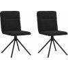 Jídelní židle 2 ks textil [4101234] (Barva Černá)