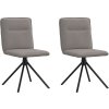 Jídelní židle 2 ks textil [4101234] (Barva Černá)