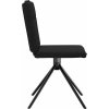 Jídelní židle 2 ks textil [4101234] (Barva Černá)