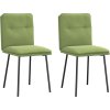 Jídelní židle 2 ks samet [4101312] (Barva Světle zelená)
