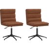 Jídelní židle 2 ks umělá kůže [3315406] (Barva Hnědá)