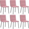 Jídelní židle 6 ks samet [3315584] (Barva vínová červená)