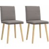 Jídelní židle 2 ks textil [4101256] (Barva Tmavě šedá)