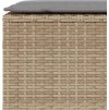 Zahradní lavice polštářem světle šedá 110x30x40,5 cm Poly ratan [4104155] (Barva Hnědá a krémově bílá)