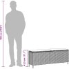 Zahradní lavice polštářem světle šedá 110x30x40,5 cm Poly ratan [4104155] (Barva Hnědá a krémově bílá)