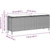 Zahradní lavice polštářem světle šedá 110x30x40,5 cm Poly ratan [4104155] (Barva Hnědá a krémově bílá)