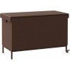 Zahradní úložný box s kolečky 110x55x73 cm polyratan [4103827] (Barva Hnědá)