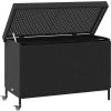 Zahradní úložný box s kolečky 110x55x73 cm polyratan [4103827] (Barva Hnědá)