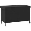 Zahradní úložný box s kolečky 110x55x73 cm polyratan [4103827] (Barva Hnědá)