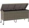 Zahradní úložný box s kolečky 160x55x75 cm polyratan [4103831] (Barva Černá)