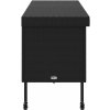 Zahradní úložný box s kolečky 160x55x75 cm polyratan [4103831] (Barva Černá)