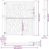 Zahradní brána 100 x 100 cm odolná ocel s motivem stopy [4100979] (Barva Ocel/Černý)