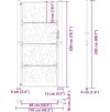 Zahradní brána 100 x 200 cm odolná ocel, lehký design [4100953] (Barva Ocel/Černý)
