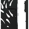 Zahradní brána 100 x 200 cm odolná ocel s motivem plamene [4100993] (Barva Ocel/Černý)