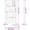 Zahradní brána 100 x 200 cm odolná ocel s motivem plamene [4100993] (Barva Ocel/Černý)